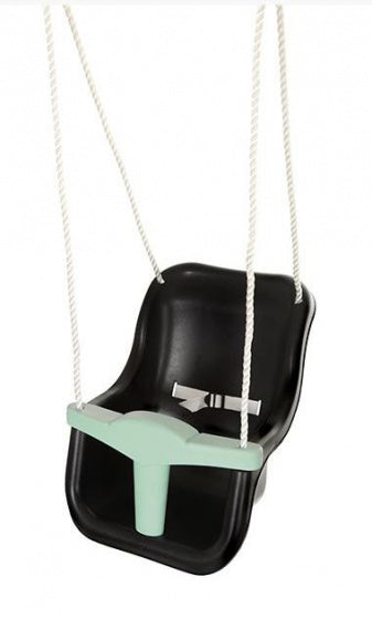 baby schommelzitje 55 x 36 x 38 cm zwart/groen