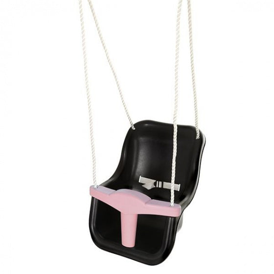 baby schommelzitje 55 x 36 x 38 cm zwart/roze
