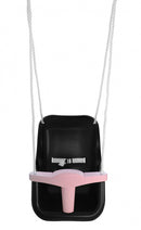 baby schommelzitje 55 x 36 x 38 cm zwart/roze