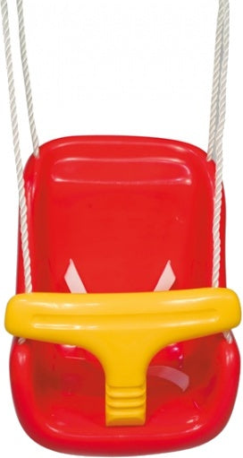 baby schommelzitje 55 x 36 x 38 cm rood/geel