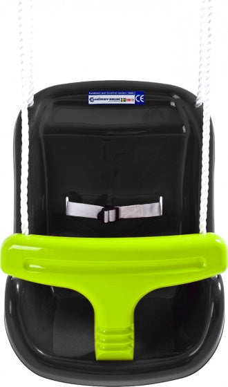 baby schommelzitje 55 x 36 x 38 cm zwart/lime