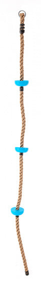 klimtouw met schijven 200 cm turquoise