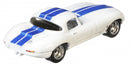 auto Jaguar E-type Lightweight 1:64 die-cast wit/blauw