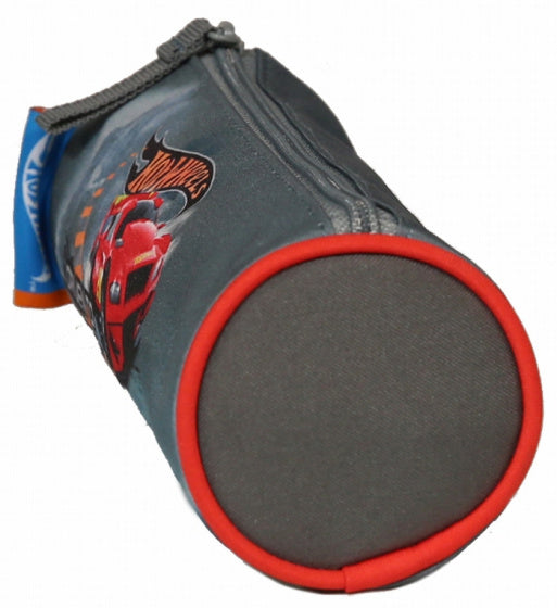 etui junior 22 x 7 cm polyester grijs/rood