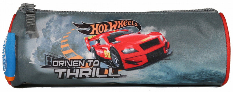 etui junior 22 x 7 cm polyester grijs/rood