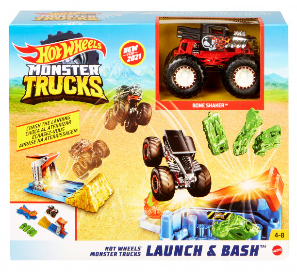 lanceerset Monster Trucks junior blauw 7-delig