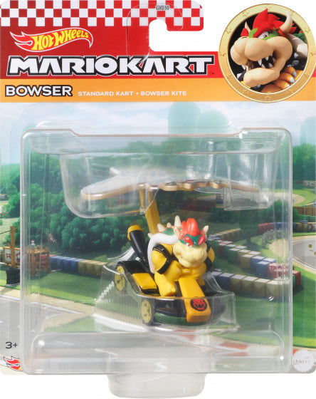 racebaanauto Mario Kart Bowser 1:64 diecast geel