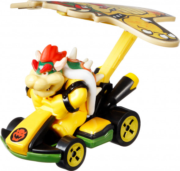 racebaanauto Mario Kart Bowser 1:64 diecast geel