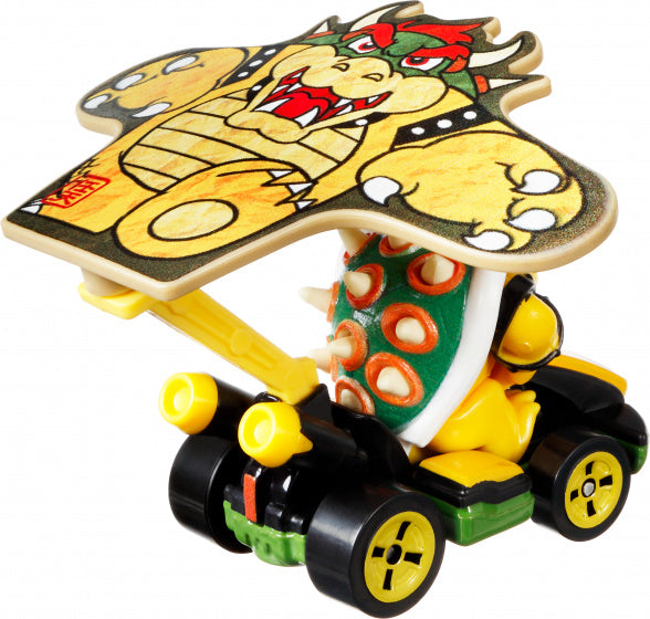 racebaanauto Mario Kart Bowser 1:64 diecast geel