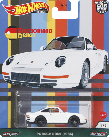 auto Porsche 959 die-cast 1:64 wit