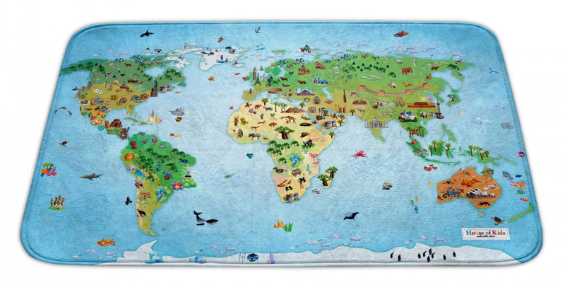 Speelkleed around the world 130 x 180 cm 12,6 mm