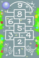 Speelkleed hinkelen 100 x 150 cm grijs