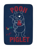 vloerkleed Winnie the Pooh 70 x 95 cm blauw