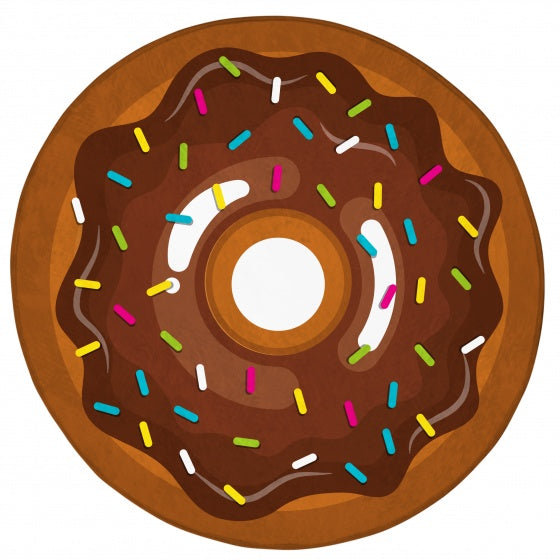 vloerkleed donut 75 cm bruin