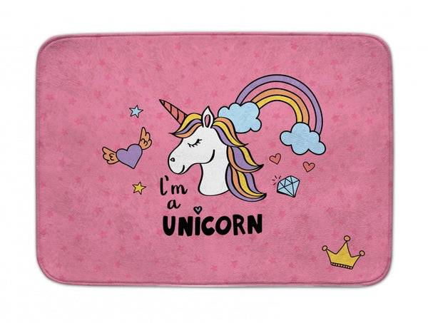 vloerkleed I'm a unicorn 100 x 150 cm roze