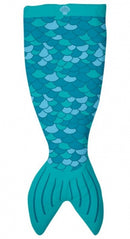 zeemeerminnen fleece-deken 142 x 55 cm blauw