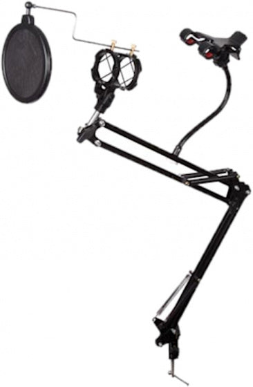 tafelstatief voor microfoon 33-37 cm staal zwart