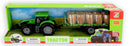 tractor met oplegger jongens 47 cm groen