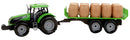 tractor met oplegger jongens 47 cm groen