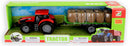 tractor met oplegger jongens 47 cm rood/groen