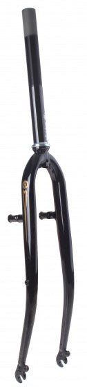 Voorvork 28" met 1" vorkbuis - V-brake remnokken - glanzend zwart