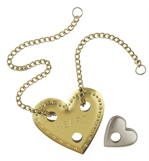breinbreker Cast Heart 11,8 cm staal zilver/goud