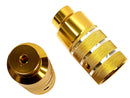 asverlengers/pegs BMX Freestyle 110 mm staal goud 2 stuks