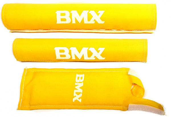 padset BMX junior polyester geel 3-delig