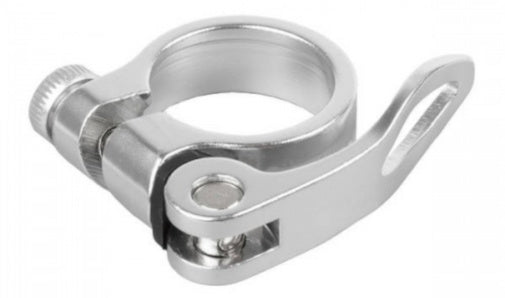 zadelklem Uno Quick Release snelspan alu zilver 31.8 mm