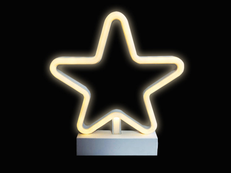 decoratielamp Ster junior PVC wit