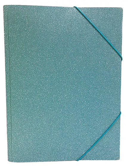elastomap glitter A4 30 x 21 cm karton blauw
