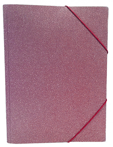 elastomap glitter A4 30 x 21 cm karton roze