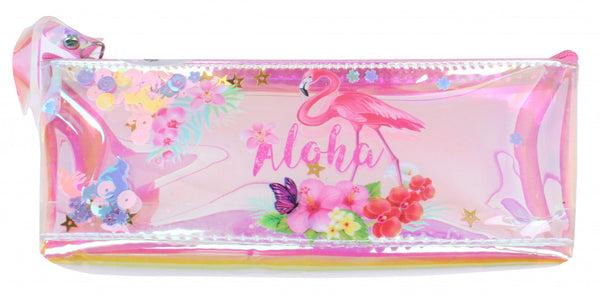 etui Aloha meisjes 19 x 5 cm polyester roze