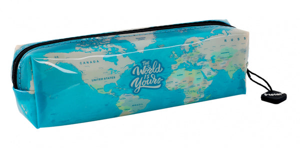 etui Blue Maps junior 19 x 5 x 5 cm blauw