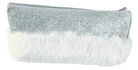 etui Glitter meisjes pluche/polyester zilver