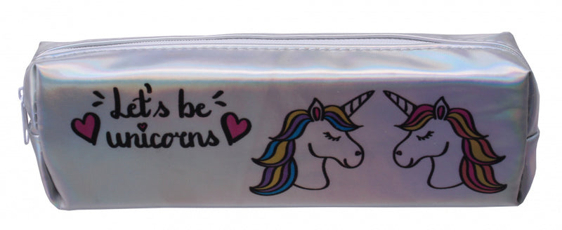 etui Let's Be Unicorns junior 22 cm polyester zilver