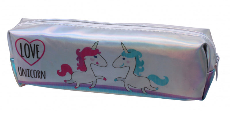 etui Love Unicorn junior 22 cm polyester zilver