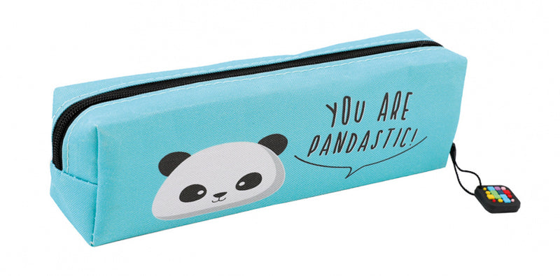 etui Panda junior 19 x 5 x 5 cm textiel blauw