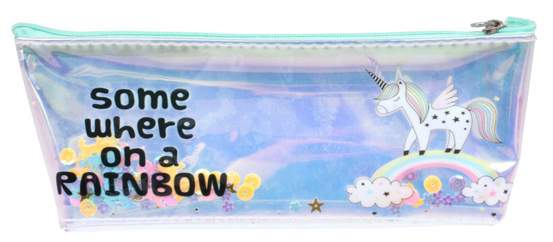 etui Rainbow meisjes 19 x 4 cm polyester mintgroen