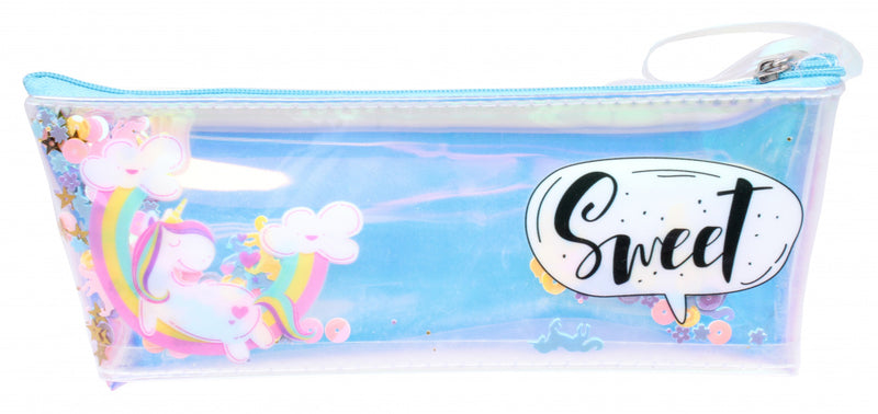 etui Sweet meisjes 19 x 4 cm polyester lichtblauw