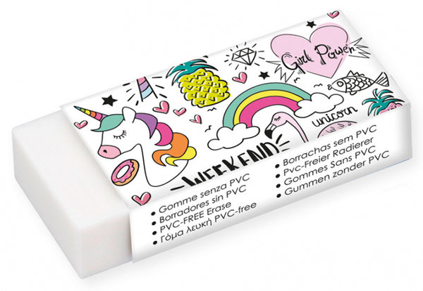 gum Unicorn rubber wit 3 stuks