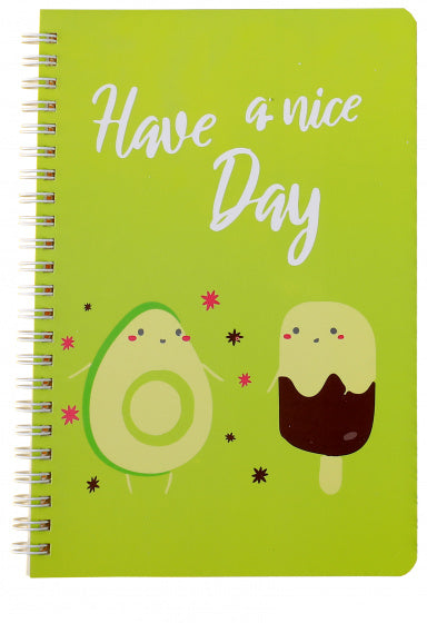 notitieboek Avocado Nice Day hardcover A5 papier groen