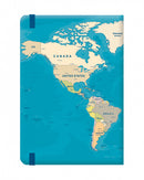 notitieboek Blue Maps A5 21 x 14,8 cm papier blauw
