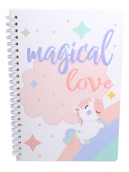 notitieboek Magical Love softcover A5 papier/karton wit