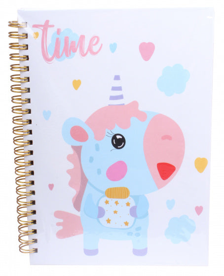 notitieboek Time hardcover A5 papier/karton lichtblauw