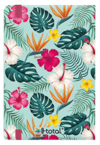 notitieboek Tropical A5 24 x 14 cm papier lichtgroen