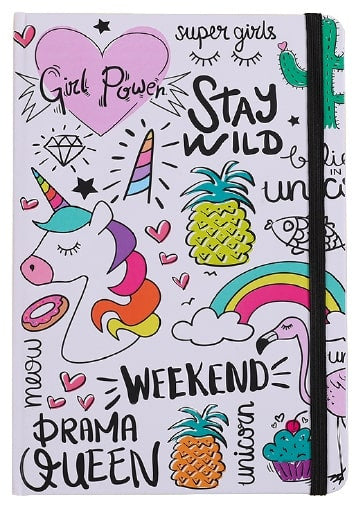 notitieboek Unicorn A5 papier wit