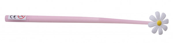 pen bloem meisjes 24 cm rubber roze/wit