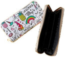 portemonnee eenhoorn meisjes 18 x 9 cm polyester wit