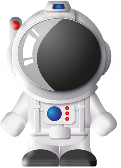 powerbank astronaut 4000 mAh 10,7 x 7,5 cm grijs/wit